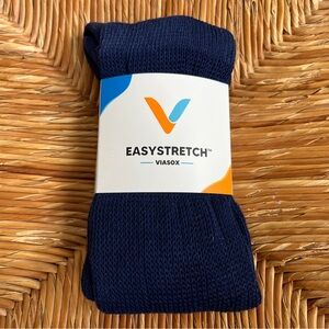 NEW Viasox EasyStretch Diabetic Socks Solid Navy Blue S/M Women 5-9 Men 6-8